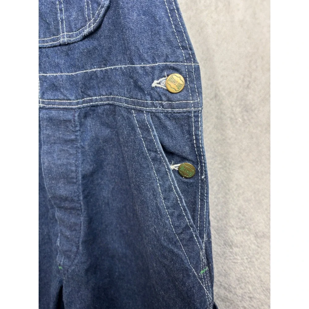 Big Smith Men's Blue Denim Carpenter Workwear Overalls Bibs Made in USA 36x29